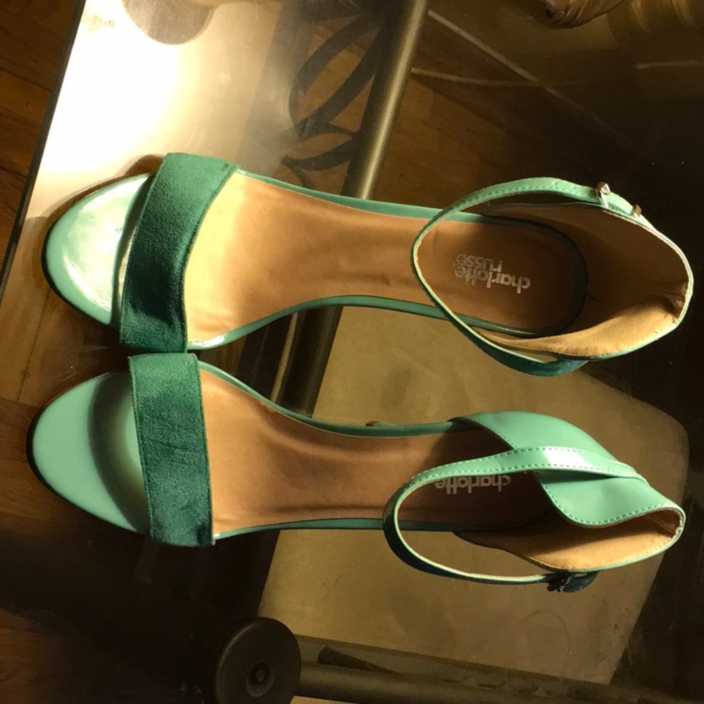 Mint green shoes